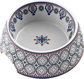 Tarhong voerbak hond moroccan melamine - 18x18x7 cm 590 ml - 1 stuks