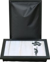 L-line by Jis Laptray, Schoottafel, Schootkussen, Laptoptafel, Dienblad met kussen Banksy Vliegende ballon meisje - 32,5x43 cm