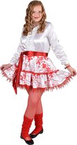 Zombie Kostuum | Rok Met Bloed Besmeurd Meisje | Maat 152-164 | Halloween | Verkleedkleding