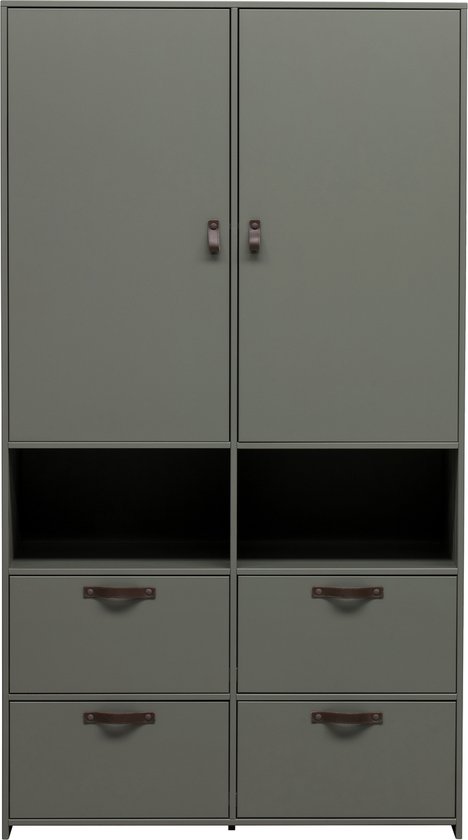 vtwonen Stage Kledingkast - Grenen - Groen - 185x103x40