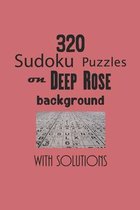 320 Sudoku Puzzles on Deep Rose background with solutions