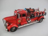 brandweer auto - mooie brandweerauto - ijzer - 18 cm hoog