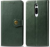 Retro effen kleur lederen gesp bescherming voor mobiele telefoon lederen tas met sleutelkoord en fotolijst en kaartsleuf en portemonnee en beugelfunctie voor Xiaomi 9T / 9T Pro / Redmi K20 / 