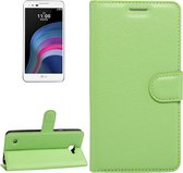 Voor LG X5 Litchi Texture horizontale flip lederen tas met houder & kaartsleuven & portemonnee (groen)