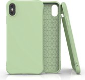 ENKAY ENK-PC006 Effen kleur TPU Slim Case Cover voor iPhone XS Max (lichtgroen)
