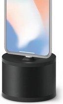 Opladen Beugel Universele Metalen Mobiele Telefoon Houder Aluminium Mobiele Telefoon Desktop Opladen Base voor iPhone (Zwart)