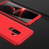 GKK voor Galaxy S9 + Three Stage Splicing 360 graden volledige dekking PC-beschermhoes achterkant (rood)