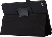 Litchi Texture Horizontal Flip PU lederen beschermhoes met houder voor iPad mini 4 (zwart)