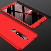GKK PC 360 graden volledige dekking Case voor Nokia 6 (2018) (rood)