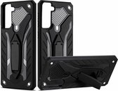 Voor Samsung Galaxy S21 + 5G schokbestendig TPU + pc beschermhoes met houder (zwart)