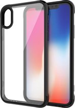 Transparant acryl + TPU Airbag schokbestendig hoesje voor iPhone XS / X (zwart)