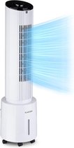 Klarstein Waterfall Air Cooler Fan Luchtreiniger Luchtbevochtiger, luchtverplaatsing: 400 m³ / h, 45 W, tank: 4 liter, coldpack, 90 ° oscillatie, verrijdbaar, vloerrollen, met stof