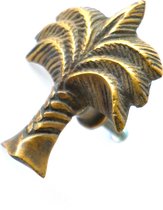 Vintage gouden kastknoppen van messing - Interieur Design - Set van 2 - Palmboom - Lade knop - Deurknop  - Meubelknop - Handgreep - Handvat- Handgemaakt- Bali - Indonesisch - Retro - Decorati