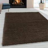 Extra hoogpolig shaggy vloerkleed Fluffy - bruin - 160x230 cm