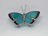 Jewels Delight Vlinder  Blauw Glas Tiffany Decoratie
