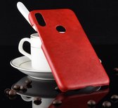 Schokbestendige Litchi Texture PC + PU-hoes voor Xiaomi Redmi 7 (rood)