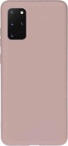 Voor Galaxy S20 plus effen kleur mat TPU telefoonhoes (roze)