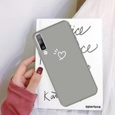 Voor Galaxy A50 Love Heart Pattern Frosted TPU beschermhoes (grijs)