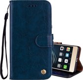 Voor Huawei P9 Lite Business Style Oil Wax Texture Horizontaal Flip Leather Case met houder & kaartsleuven & portemonnee (blauw)