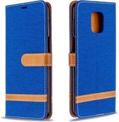 Voor Xiaomi Redmi Note 9 / Note 9S / Note 9 Pro Kleurafstemming Denim Texture Horizontaal Flip Leather Case met houder & kaartsleuven & Wallet & Lanyard (Royal Blue)