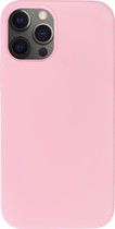 BMAX Siliconen hard case hoesje geschikt voor Apple iPhone 12 Pro Max / Hard Cover / Beschermhoesje / Telefoonhoesje / Hard case / Telefoonbescherming - Lichtroze