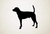 Silhouette hond - American Foxhound - Amerikaanse jachthond - XS - 24x25cm - Zwart - wanddecoratie