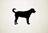 Silhouette hond - Austrian Pinscher - Oostenrijkse Pinscher - L - 65x94cm - Zwart - wanddecoratie