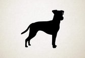 Silhouette hond - Brazilian Terrier - Braziliaanse terriër - L - 75x83cm - Zwart - wanddecoratie