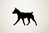 Silhouette hond - Tenterfield Terrier - Welsh Terriër - XS - 22x30cm - Zwart - wanddecoratie