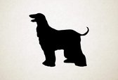 Silhouette hond - Afghan Hound - Afghaanse windhond - S - 45x50cm - Zwart - wanddecoratie