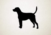 Silhouette hond - Beagle-harrier - Beagle-kiekendief - M - 60x68cm - Zwart - wanddecoratie