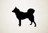 Silhouette hond - East Siberian Laika - Oost-Siberische Laika - M - 60x72cm - Zwart - wanddecoratie