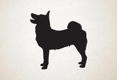 Silhouette hond - Norrbottenspets - L - 78x75cm - Zwart - wanddecoratie