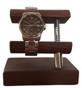 Horloge houder - Horloge standaard - Watch stand - Luxe notenhout - Universeel - Handgemaakt - StandArt - Duurzaam