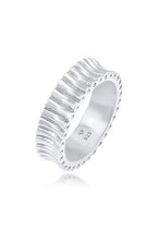 Elli Dames Ringen Dames Bandring Reliëfstructuur Trend Cool in 925 Sterling Zilver