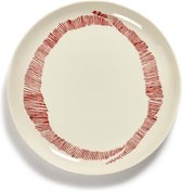 SERAX - Feast by Ottolenghi - Bord M 22x22cm wit Swirl-Stripes ro