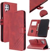 Voor Huawei P40 lite/nova 7i Stiksels Stijl 2-Kleur Koe Textuur Horizontale Flip PU Lederen Case met Houder & Kaartsleuf & Lanyard (Rood)