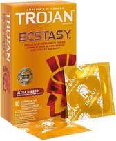 Trojan Condooms - Trojan Ectasy Ultra Geribbelde Condooms 10 stuks