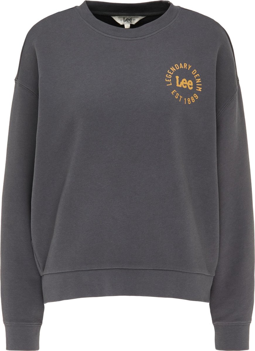 CREW NECK SWS WASHED Zwart