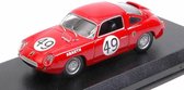 De 1:43 Diecast Modelcar van de Fiat Abarth 850S Coupe #49 van de 24H LeMans van 1960. De rijders waren Spychier en Feret. De fabrikant van het schaalmodel is Best Models. Dit model is alleen online verkrijgbaar