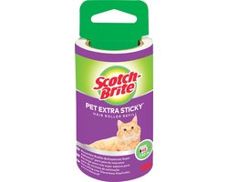 Scotch Brite pluizenkleefroller navulling, extra klevend voor dierenhaar, 48 vellen