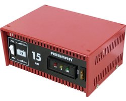 Absaar Acculader 12V – 15A Laadstroom – 18-120Ah – 2 Laadstanden – Voor Loodzuur & AGM Accu’s – Inclusief Accuklemmen