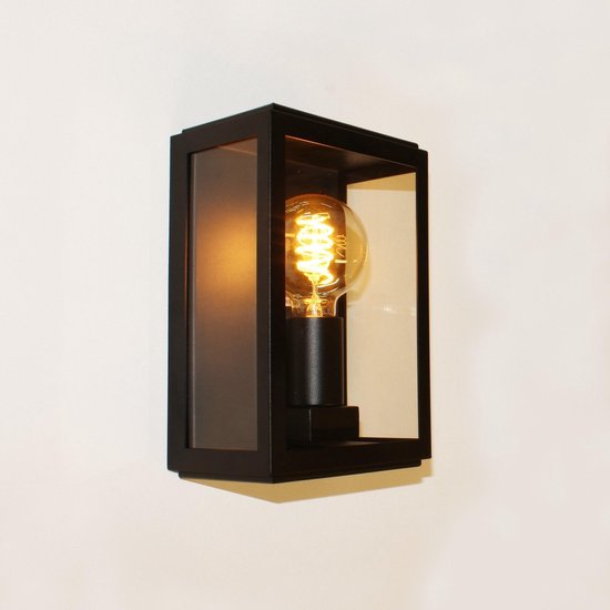 Buitenlamp h: 25cm IP44 zwart+glas - Klassiek Artdelight - 2 jaar garantie | bol.com