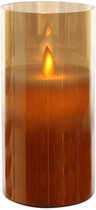 Peha Led-Kaars In Kaarshouder Smoked 15 Cm Glas
