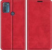 Cazy Motorola Moto G50 Hoesje Portemonnee Book Case Kunstleer - Rood