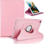 Samsung Tab A7 Lite Hoes bookcase - Galaxy Tab A7 Lite hoes 8.7 360 draaibare case Hoesje - Licht Rose