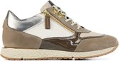 DL Sport Vrouwen Leren Lage sneakers / Damesschoenen  6026 - Taupe - Maat 38