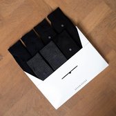 SevenSocks Premium sokken heren 39-42 Business | 7 paar comfortabele wollen hoge herensokken maat 39-42 donkerblauw, zwart en donkergrijs