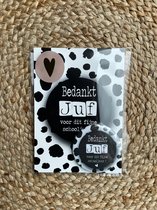 Bedankt juf dots spiegel pakket