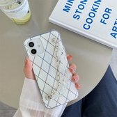 Aurora Rhomboid TPU schokbestendige polsarmband kettinghoes voor iPhone 11 Pro Max (wit)
